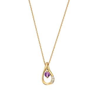 K18イエローゴールド 誕生石ペンダント 3way （5月の誕生石