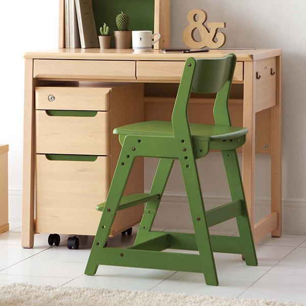 イトーキ 木製チェア 学習椅子 KM66-7FGX ［フォレストグリーン］
