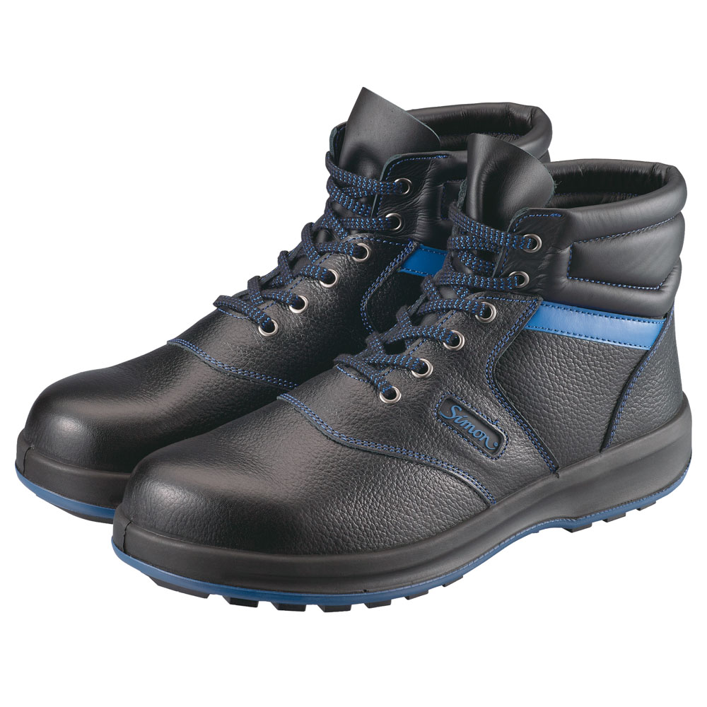 安全靴・手袋のシモン SL22-BL黒／ブルー (23.5～28.0cm): 安全靴