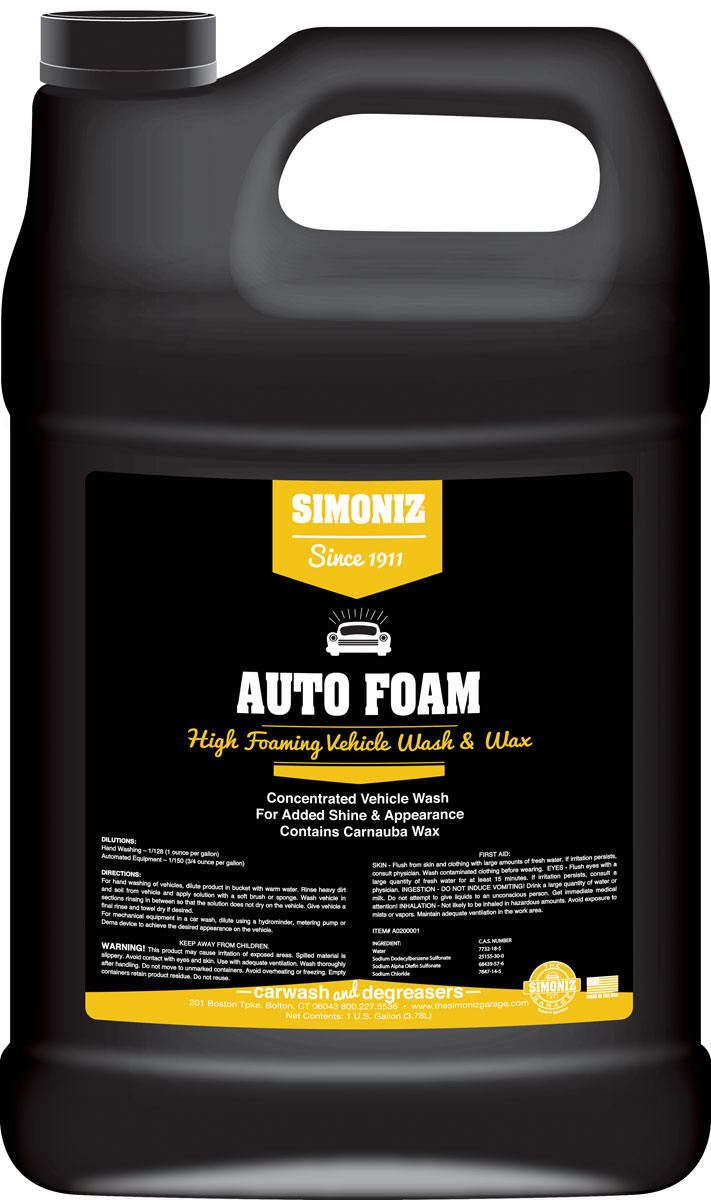 Auto Foam Car Wash and Wax | The Simoniz Garage