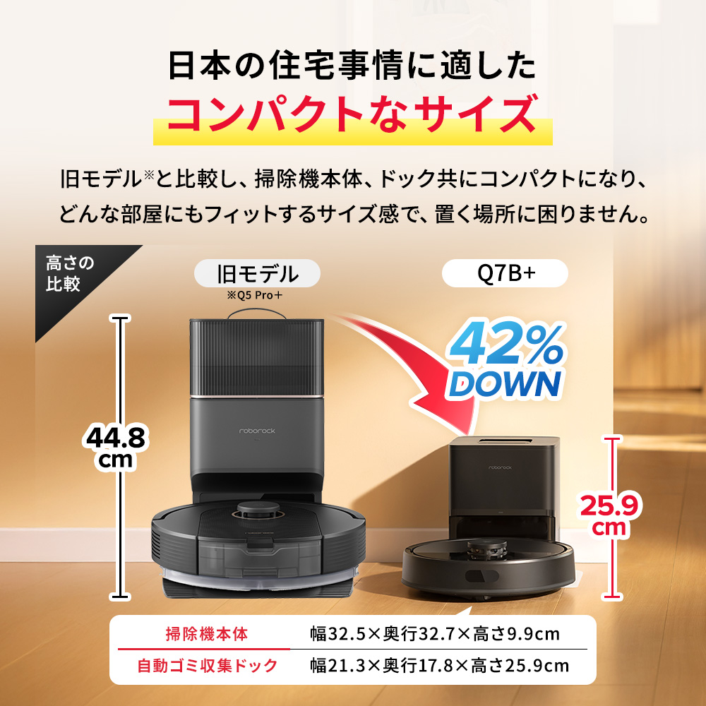 53%OFFさらに会員特価】Roborock ロボロック Q7B+ ロボット掃除機