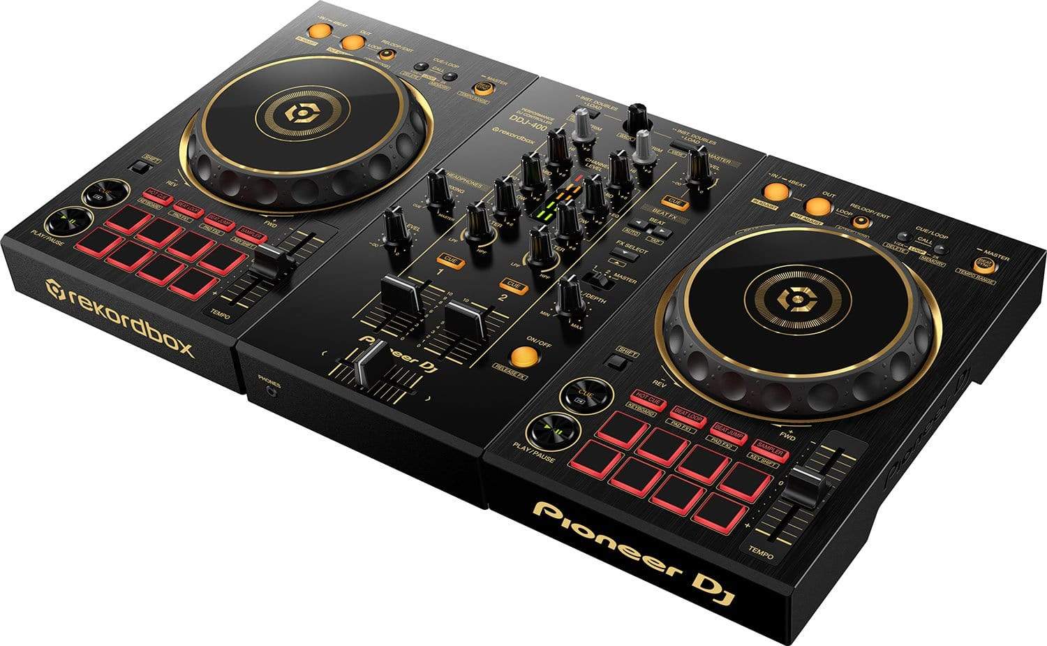 Pioneer DJ DDJ-400-N 2-Channel DJ Controller for rekordbox In Gold