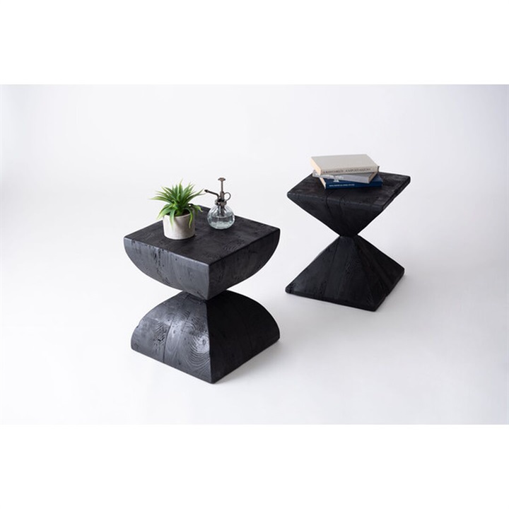 天然木モダンサイドテーブル トライアングル｜てんとてん｜インテリア