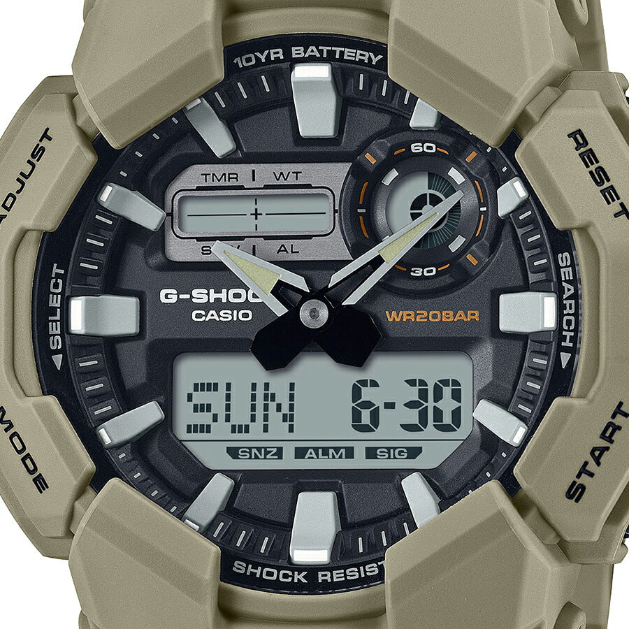 G-SHOCK 10年バッテリー GA-010-5AJF メンズ 電池式 アナデジ ラウンド