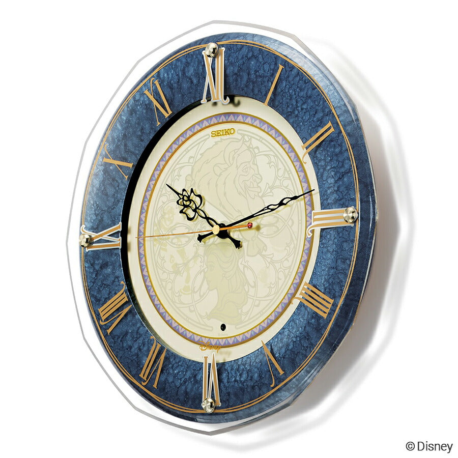 セイコー クロック 大人ディズニー 美女と野獣 電波 掛け時計 FS516L