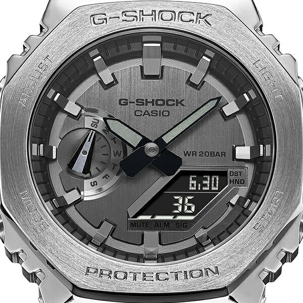 G-SHOCK シルバー メタルベゼル GM-2100-1AJF メンズ 電池式 アナデジ