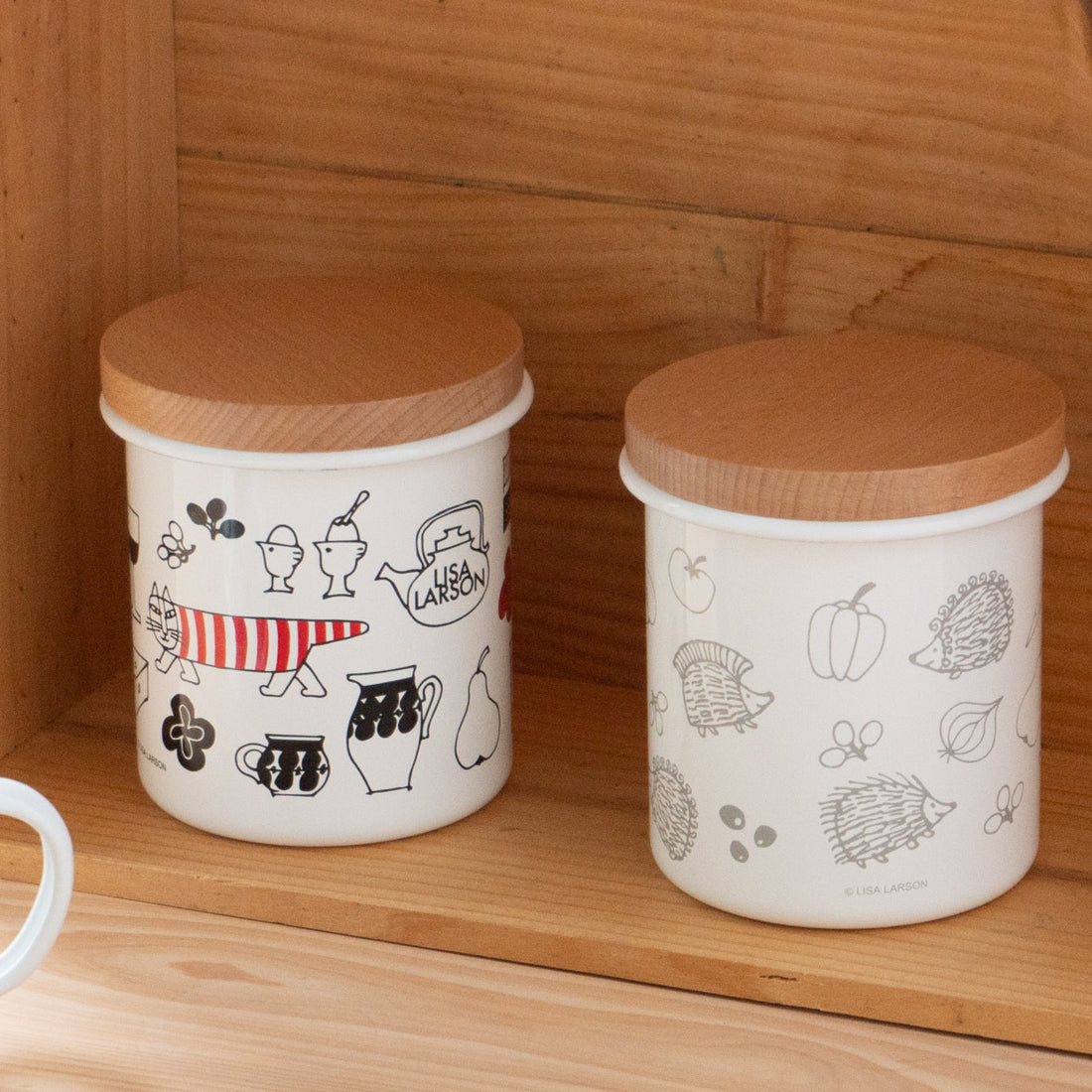 琺瑯キャニスター（はりねずみキッチン）