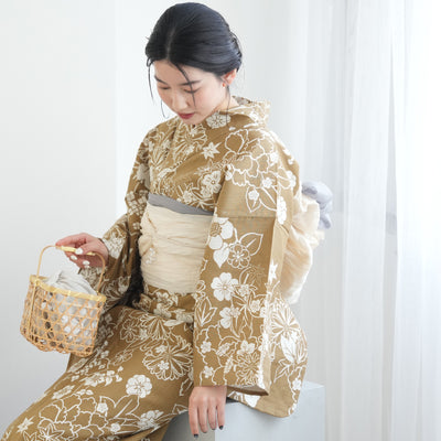 浴衣（ベージュ色／きなり色系） | utatane［公式］オンラインショップ