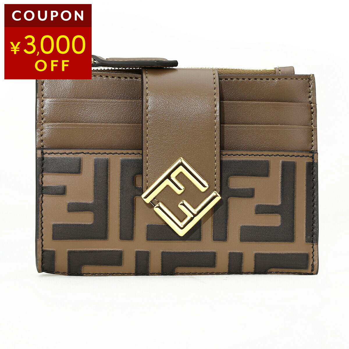 楽天市場】FENDI フェンディ FF Diamonds Zip Card Case FF