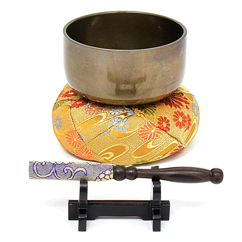 楽天市場】【高級おりんセット】本焼き／砂張／蓮型おりん／3寸5分（径