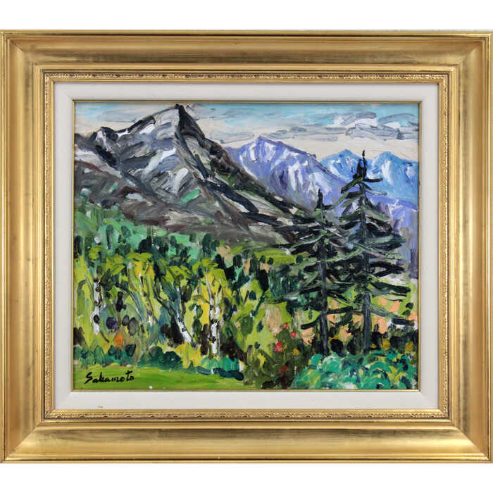 楽天市場】北川照生『安曇野の山郷』油絵・油彩画 SМ(サムホール