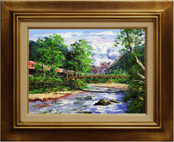 楽天市場】北川照生『安曇野の山郷』油絵・油彩画 SМ(サムホール