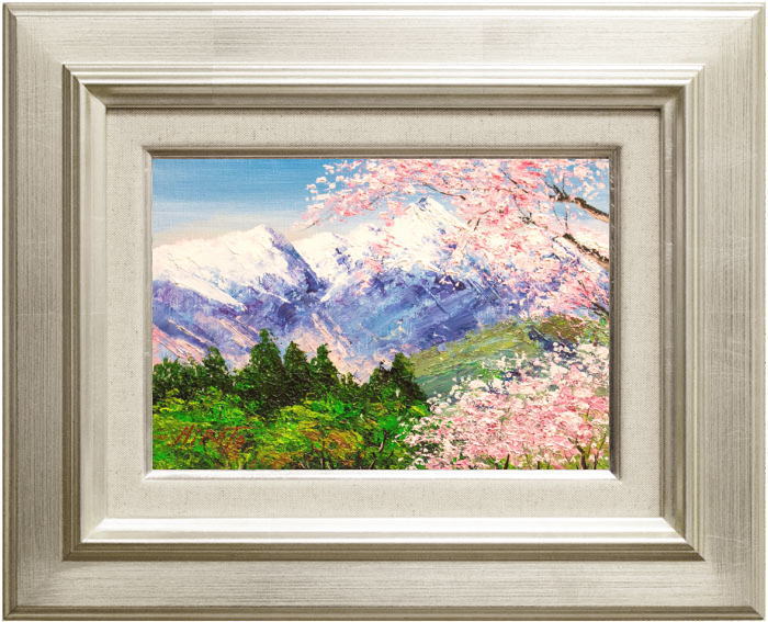 楽天市場】北川照生『安曇野の山郷』油絵・油彩画 SМ(サムホール