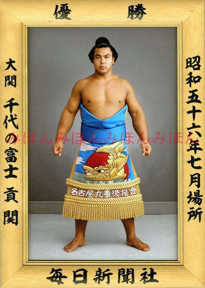 楽天市場】千代の富士貢関 優勝ミニ額 大相撲ミニ額 大相撲優勝額 昭和