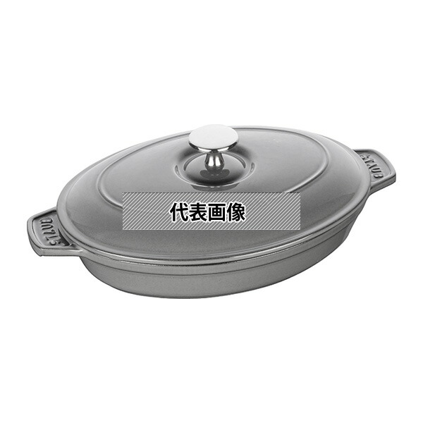 楽天市場】staub ストウブ オーバルプレート 23×17cm IH対応 グレー