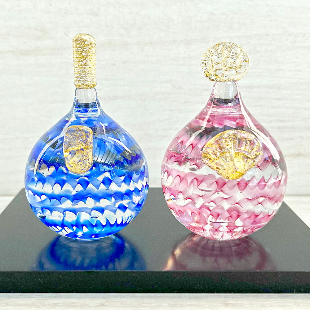 楽天市場】作家 国広育伸 ガラス製 雛人形 みやび 敷板・金屏風付き