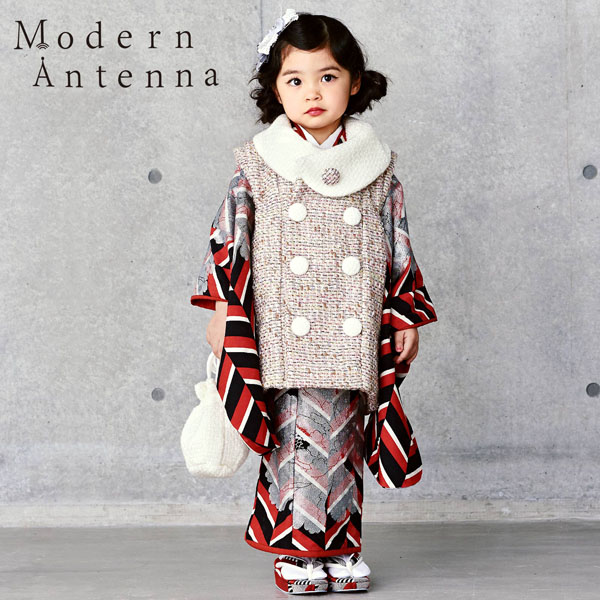 楽天市場】七五三 着物 3歳 ブランド被布セット Modern Antenna モダン