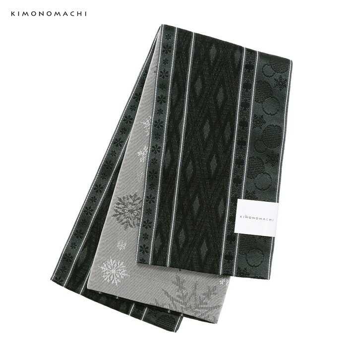 楽天市場】浴衣 帯 半幅帯 単品「雪と菱格子 青藍」大人 小袋帯