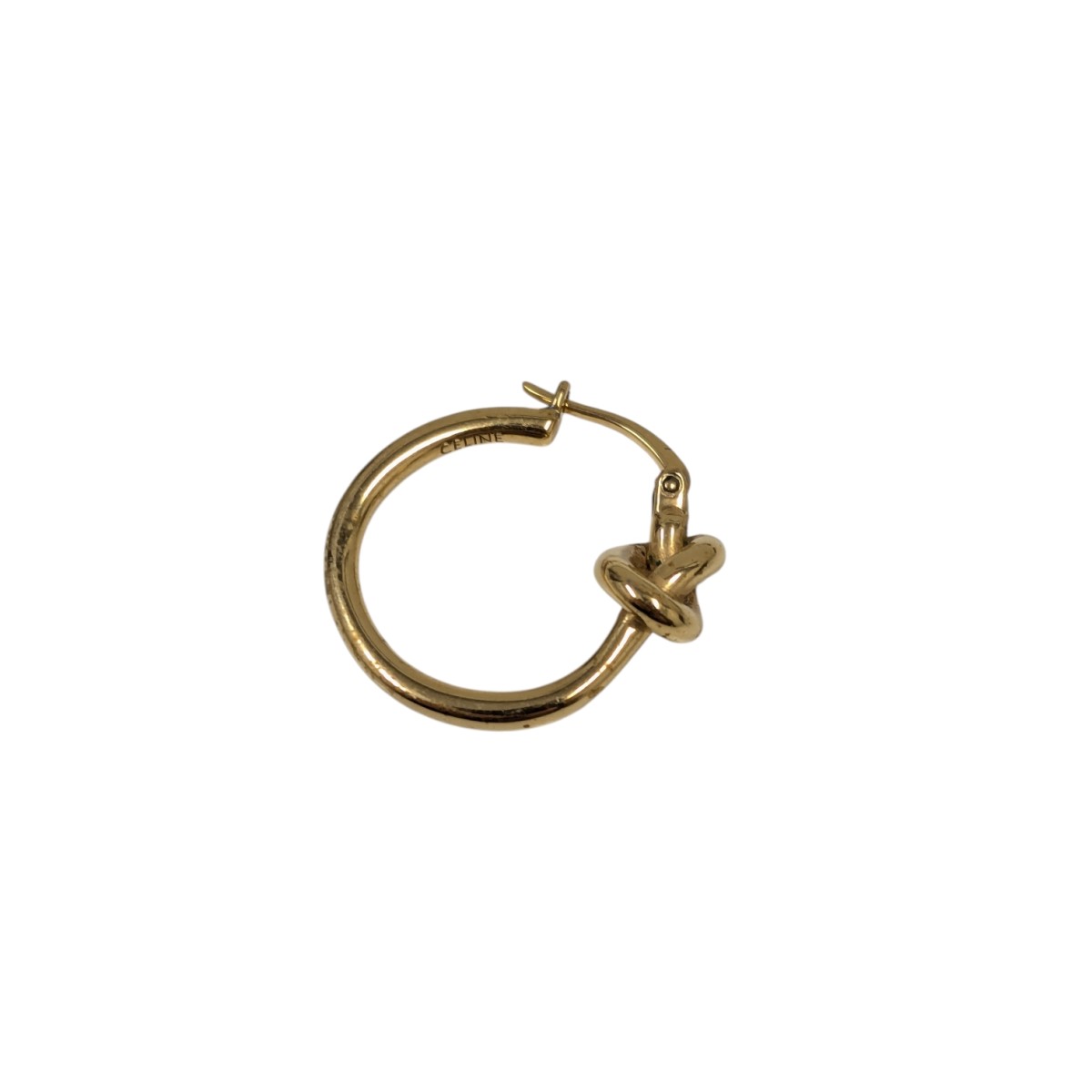 楽天市場】CELINE セリーヌ ノット スモール フープ ピアス 金色