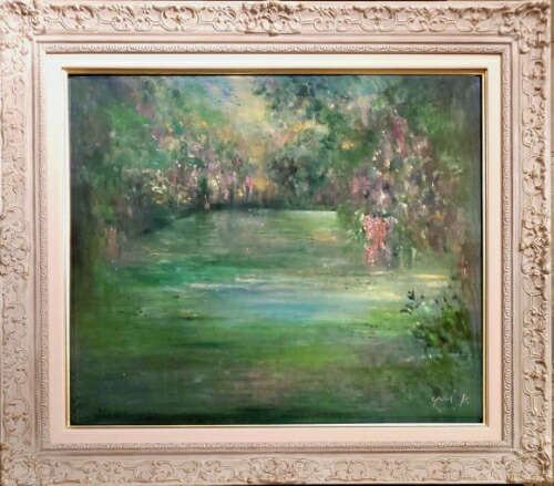 楽天市場】絵画 「新緑の渡月橋」 油彩画 油絵 原画 風景画 F10 和