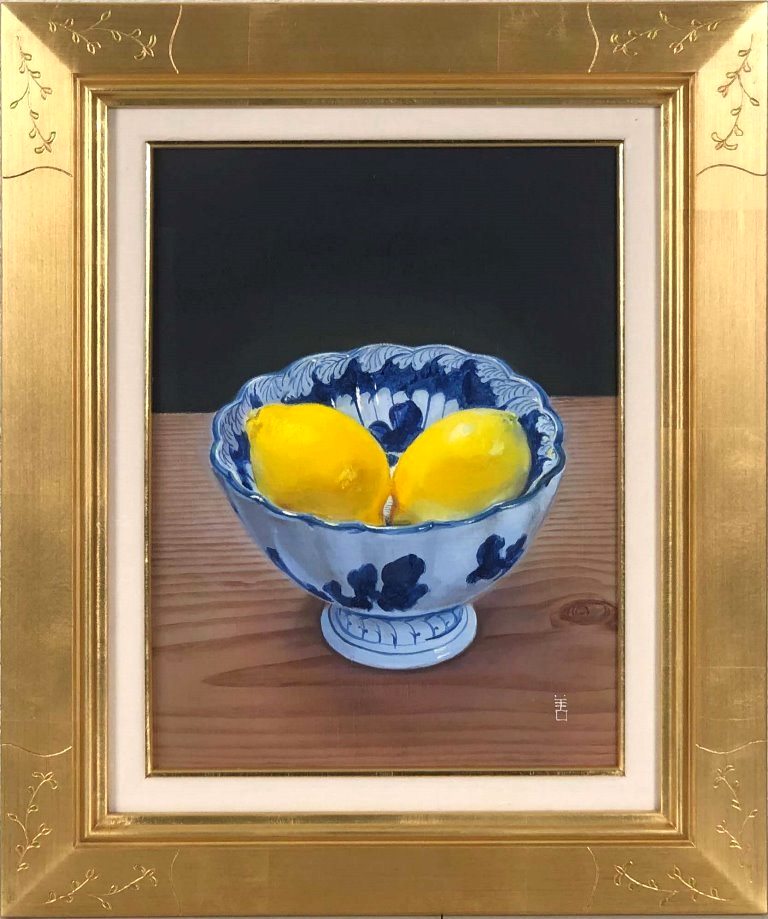 楽天市場】小館善四郎 「桔梗花れもん」 油彩3号 : 小野画廊