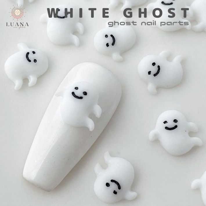 楽天市場】ポイント5倍ネイルパーツ 白 おばけ ハロウィン ジェル