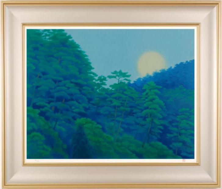 新品】東山魁夷「吉野の春」 ポスター 複製画 日本画 風景画 高級額付