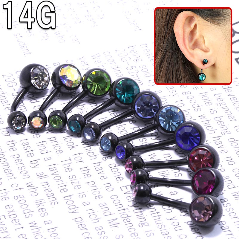 楽天市場】へそピアス 14G 梵字と花チャームバナナバーベル (1.6mm) BP