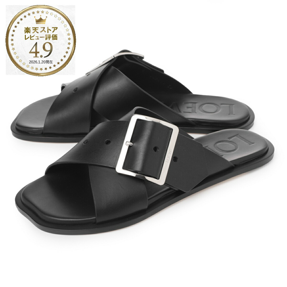 楽天市場】ロエベ LOEWE サンダル ブラック レディース l814465x79