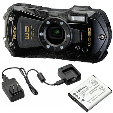楽天市場】PENTAX ペンタックス WG-90（ブラック）＋O-CC135 カメラ