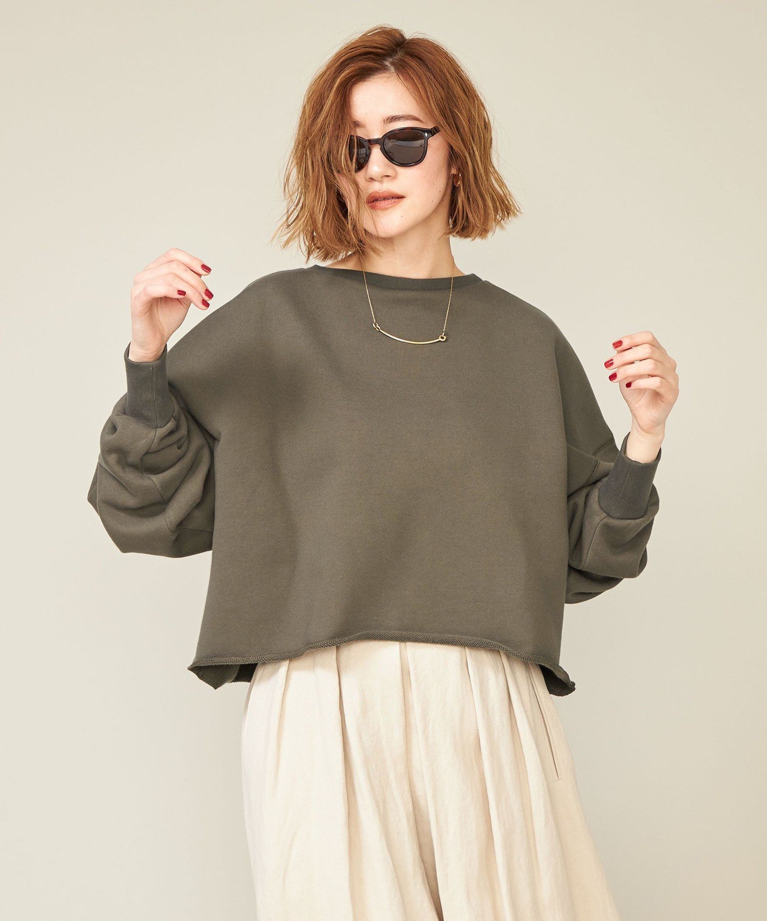 conte ＜conte＞クロップド プルオーバースウェット ユナイテッド