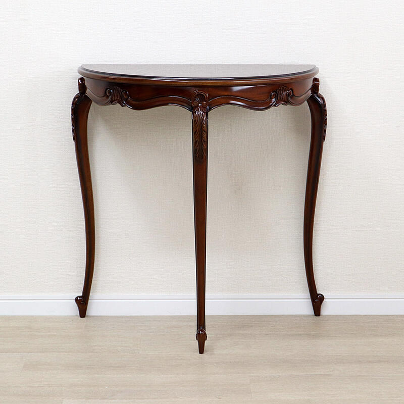 楽天市場】マホガニー 3脚 ハーフムーン コンソール(小)コンソール