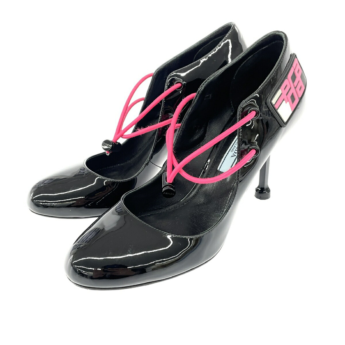 楽天市場】PRADA プラダ オープントゥ パンプス ハイヒール パテント