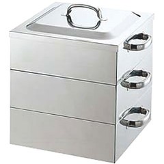 楽天市場】蒸し器 18-8 業務用角蒸器 2段 30cm 【メーカー直送