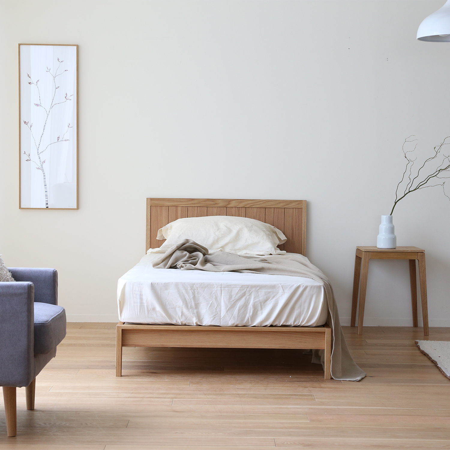 トムソン ベッドフレーム (樹種ウォールナット サイズセミダブル