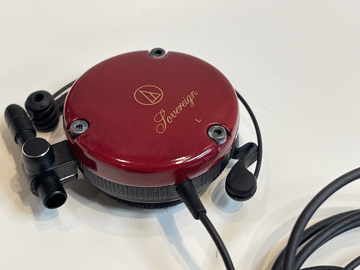 中古】audio-technica オンイヤーヘッドホン 耳掛け ウッドハウジング