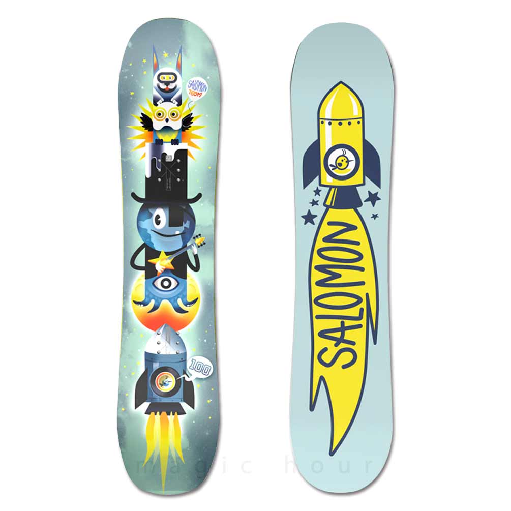 SALOMON(サロモン) スノーボード 板 子供 2点 セット スノボ