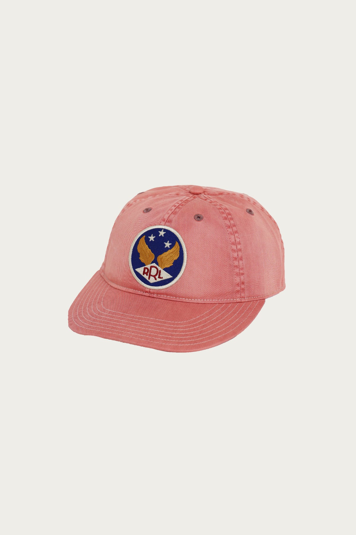 RRL Winged-Logo Twill Ball Cap | Faded Red | Canoe Club
