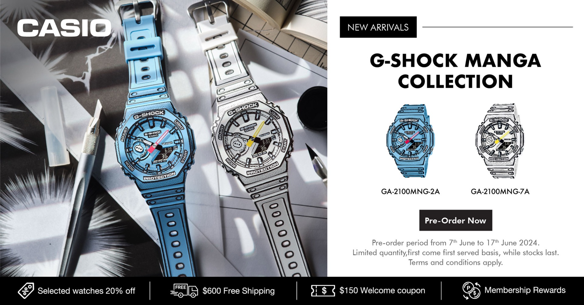 Pre Order】G-SHOCK MANGA COLLECTION - Promotion