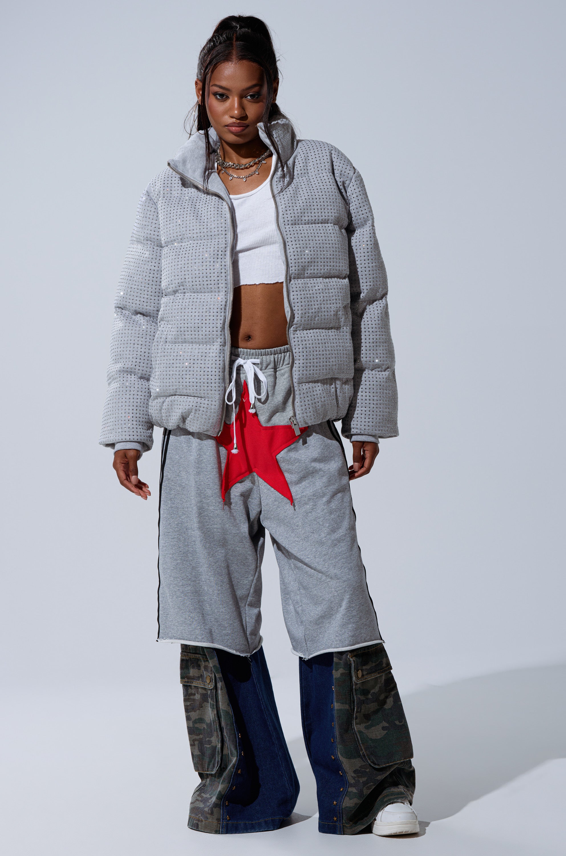 HOUDINI MID RHINESTONE PUFFER – AKIRA