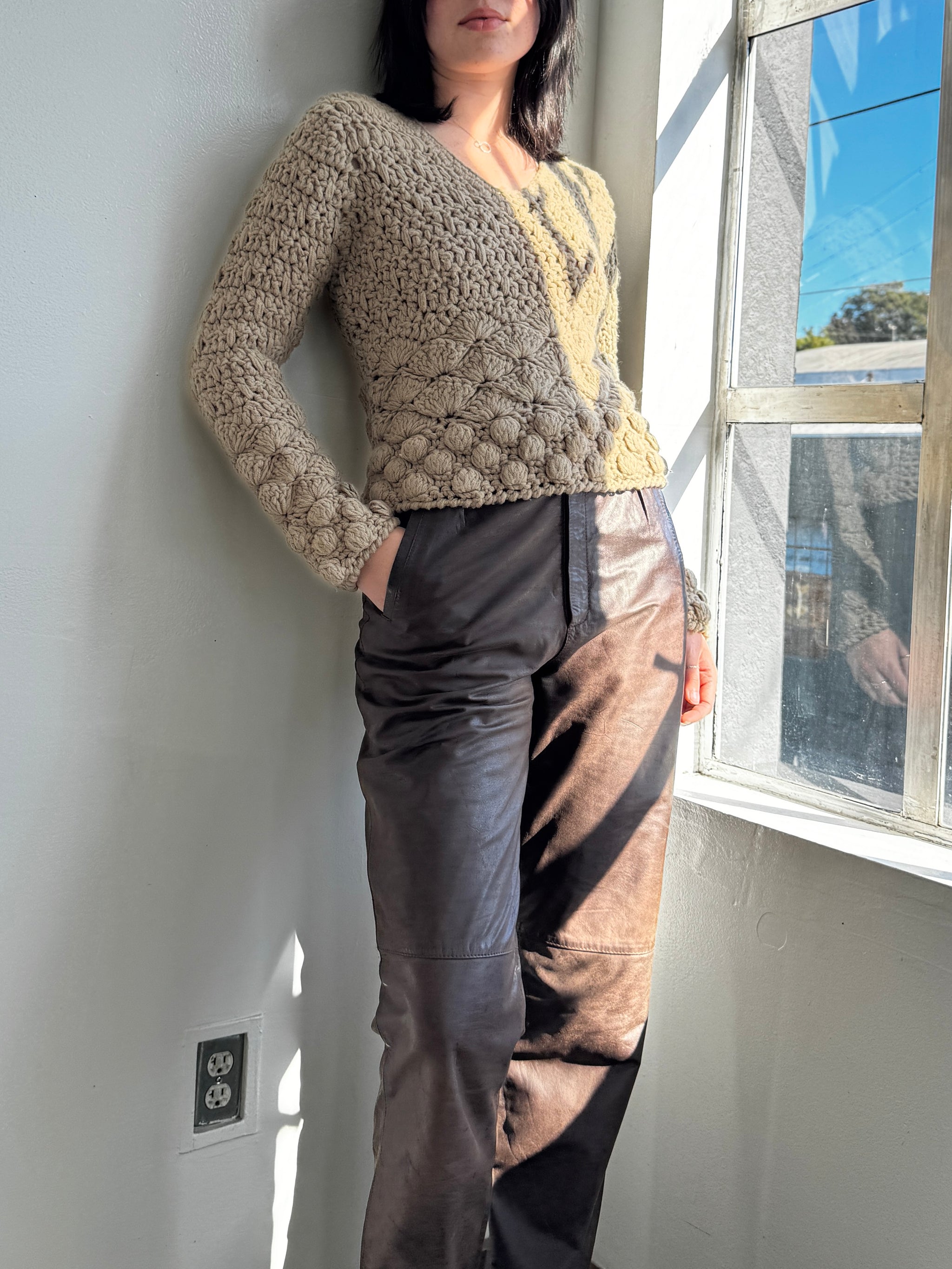 Vintage Giorgia Armani Porcini Handknit Sweater Banshee