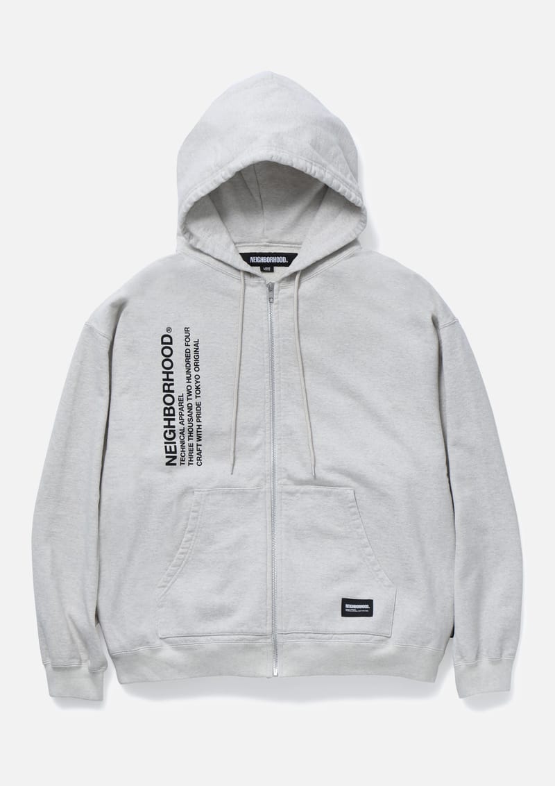 NEIGHBORHOOD SOLID SWEAT ZIP HOODIE LS 251UWNH-CSM05