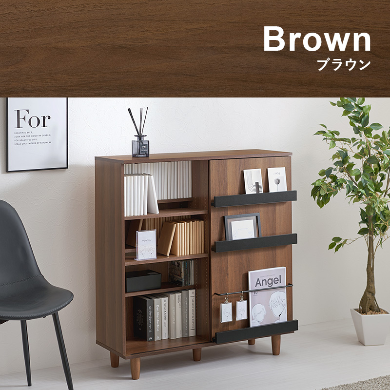 片面スライド扉付ブックシェルフ VKB-7273を激安で販売する京都の村田家具