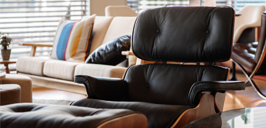 イームズ ラウンジチェア&オットマン 本革 木製 回転式 リビング リ