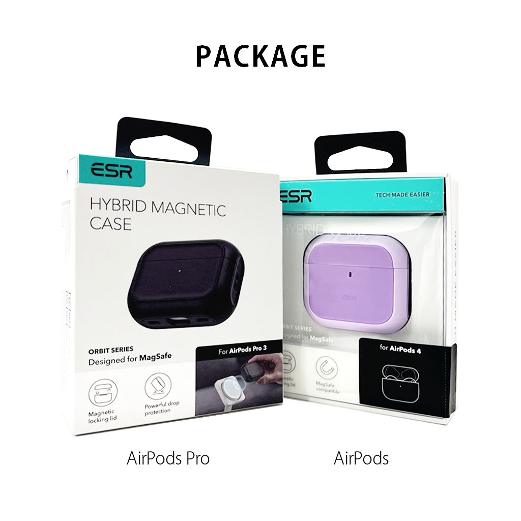 AirPods Pro 3 / AirPods4 ハードケース ESR MagSafe充電対応