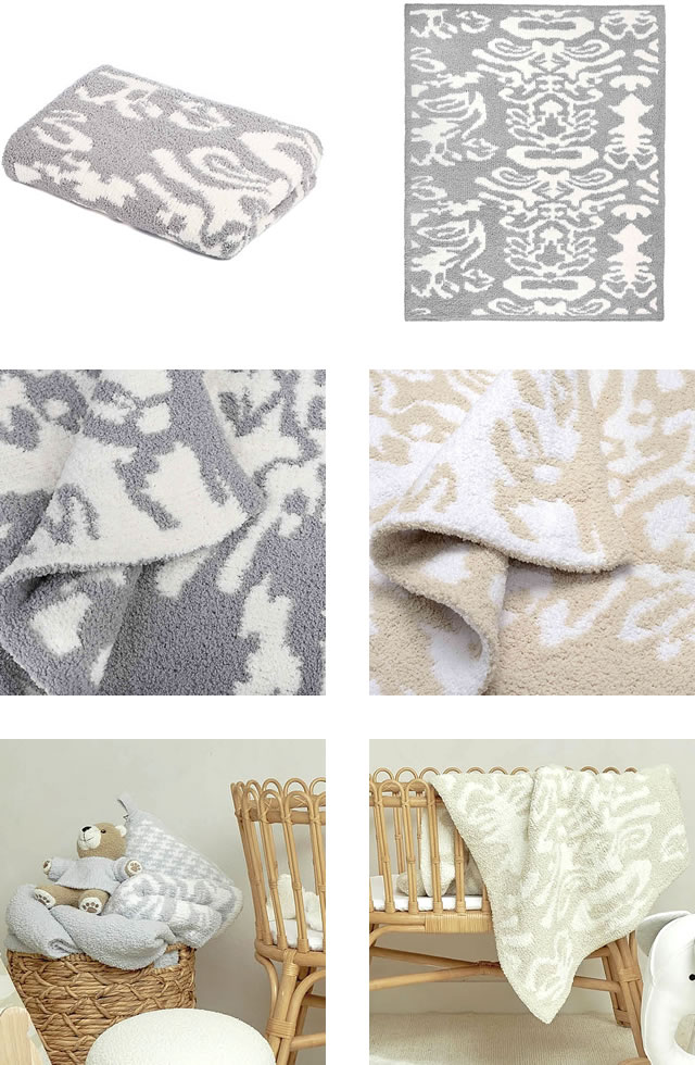 Kashwere（カシウエア） ブランケット ハーフブランケット ダマスク