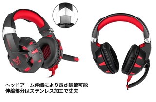 ヘッドホン 密閉型 ゲーミングヘッドセット ヘッドフォン USB : Mama