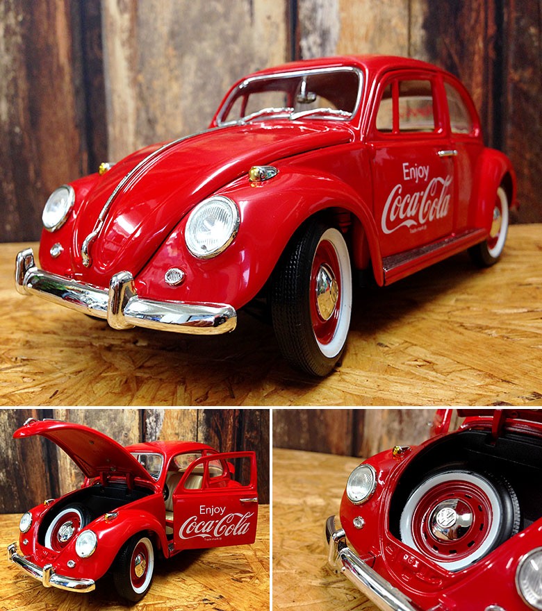 B3 コカコーラ ミニカー 1/18 VW ビートル // COKE アメリカン雑貨