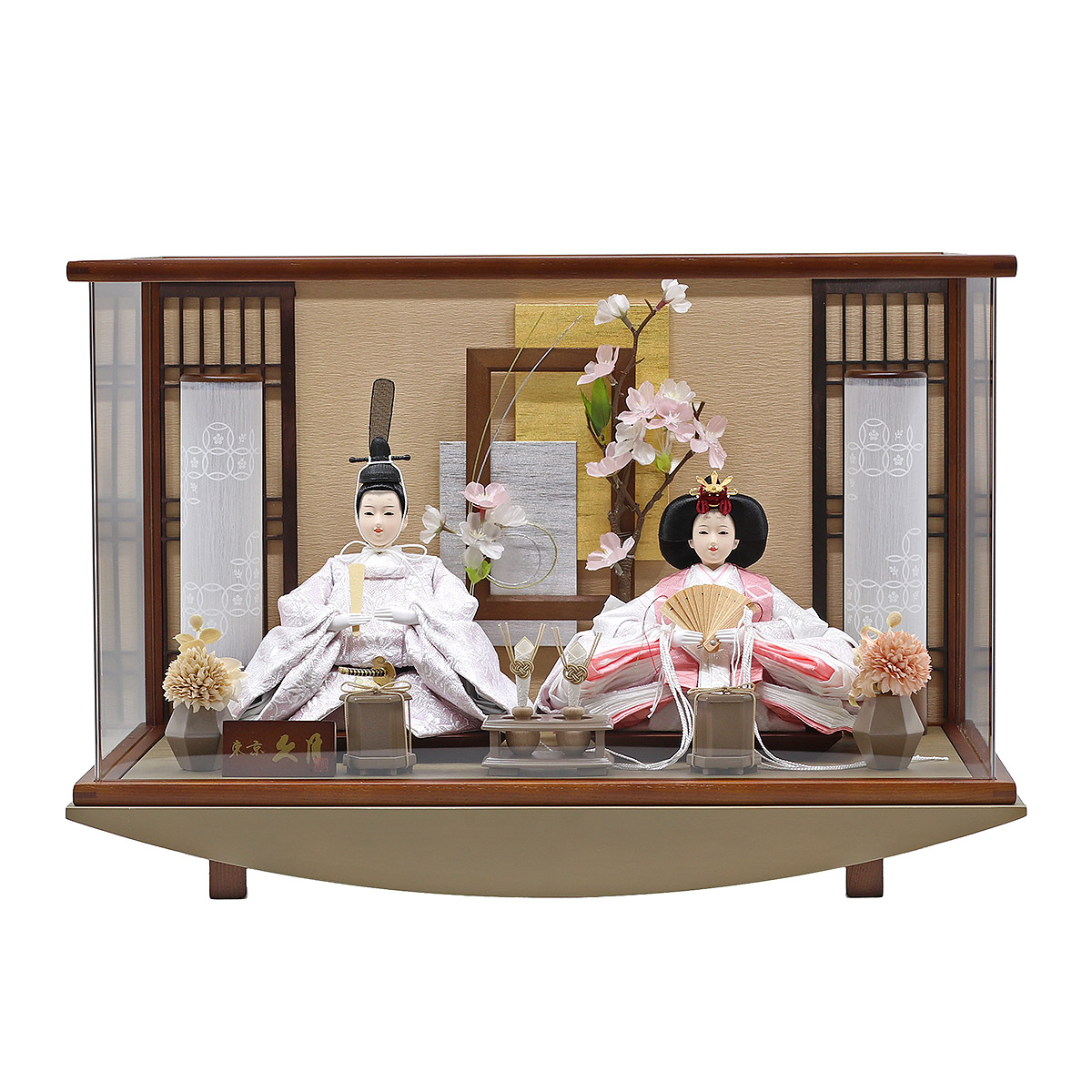 雛人形 ケース飾り 久月 衣裳着 ケース入り 親王飾り 小三五親王