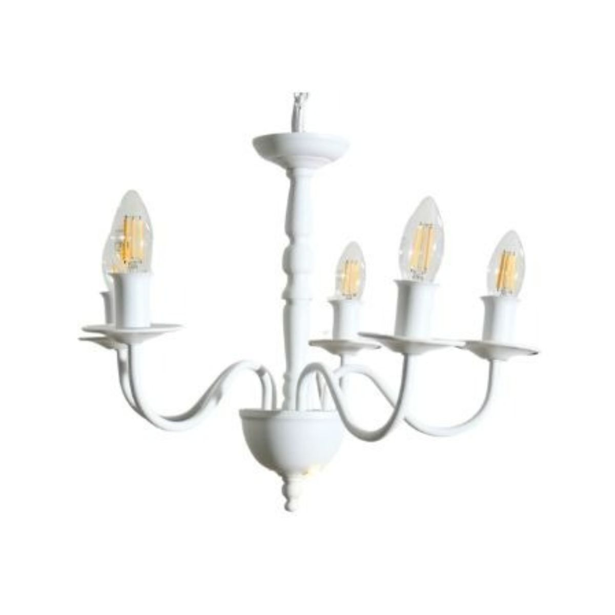 村上工作所 シャンデリア LED 5灯 リモコン 付き 天井照明 照明器具